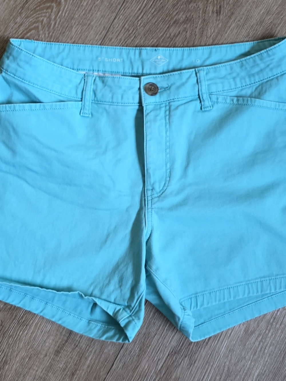 St. John's Bay Turquoise Cotton Blend Women’s 5" Shorts